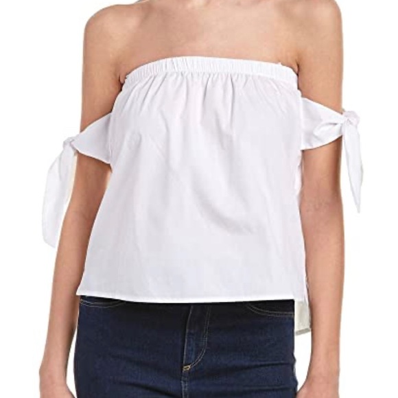 NWOT Joa off the shoulder tied arm top size small - Picture 1 of 9
